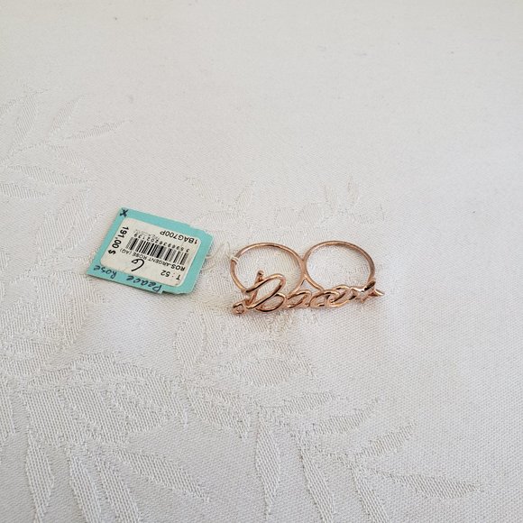 10kt Rose gold over 925 Sterling Silver. PEACE double ring REM French Riviera - Picture 7 of 8